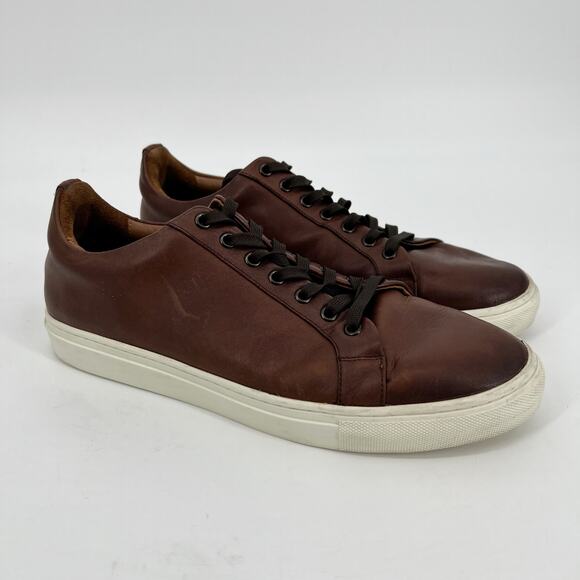 Thursday Boot Company Premier Low Top Sneaker Mens 9.5 Chocolate Brown Leather - Picture 1 of 10